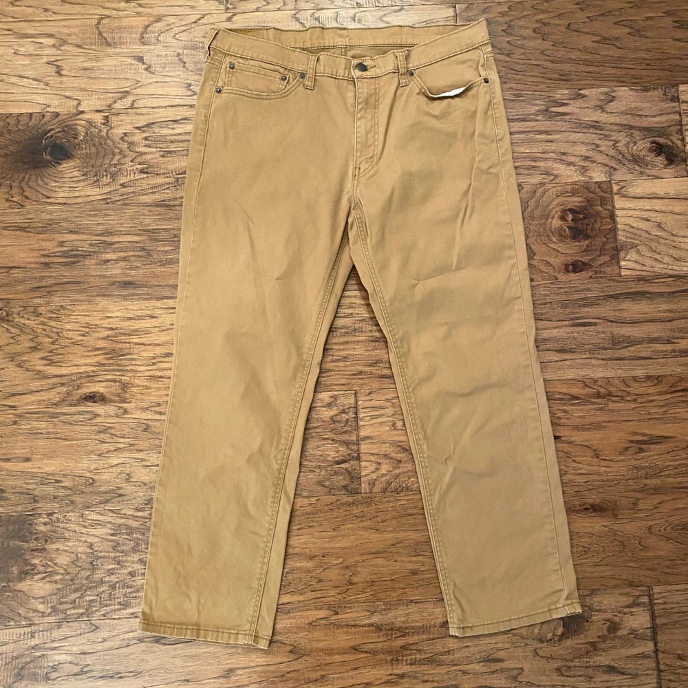 Levi's 541 Athletic Taper Pants Mens 36x30 Khaki Tan Twill Chino 5-Pocket